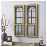FirsTime & Co. Willow Farmhouse Window Wall Plaque Set, Metal, 12 x 1 x 31.5 in, American Designed- Retail:$78.98