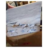 Masterpiece Art Gallery Sandpiper Beach I Amber by Studio Arts Canvas Art Print - Multi-color