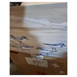 Masterpiece Art Gallery Sandpiper Beach II Amber by Studio Arts Canvas Art - Multi-color