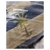 Authentic Hotel and Spa Turkish Cotton Palm Tree Embroidered 3 piece Towel Set