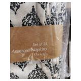 Elrene Everyday Casual Prints Assorted Cotton Fabric Napkins - Set of 24