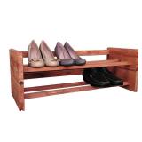 Cedar Two Tier Shoe Rack