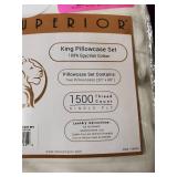 1500 Thread Count Egyptian Cotton Bedding Pillow Cases, 2PC Pillowcase Set by Impressions - King