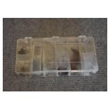 Case of 7 Fly Lures | Red Spotted Feathers | 8.25" x 4.5" x 1.25"