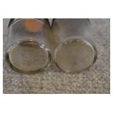 VTG Lot of 2 Small Glass Jars Metal Lids | Hazel Atlas | 2.5" x 1.75"