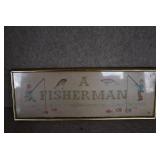 Lot of 3 Cabin Destash Lot | "A Fisherman Is" Embroidery, Coca-Cola Top, and Goose Switchplate | Embroidery 20" x 7.25"
