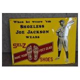 Shoeless Joe Jackson Wears Selz Shoes Tin Sign | Desperate Sign Co. | 12" x 9"
