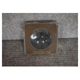 VTG Advertising Glass Magnifying Paperweight | Thornton & Minor Clinic | 3.75" x 3.75"