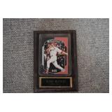Baseball Card on Wooden Plaque Mark McGwire