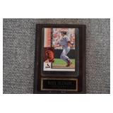 Baseball Card on Wooden Plaque Mark McGwire