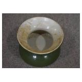 VTG Green Ceramic Spittoon | Hall | Green | 4.25" x 7.25"