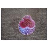 VTG Hobnail Opalescent Bud Vase | Fenton | Cranberry | 4" x 2.25"