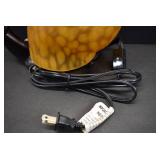 Amber Glass Snail Lamp | Metal Base | 8.75" x 6" x 4.5"