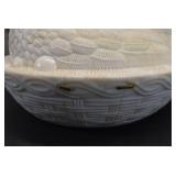 VTG Lot of 2 Milk Glass Hen on Next and World