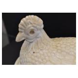 VTG Lot of 2 Milk Glass Hen on Next and World