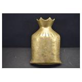 VTG Brass Money Bag Vase | 5.5" x 4" x 2.25"
