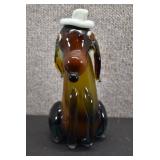 VTG Art Glass Dog in Hat | Murano Style | 9.5" x 4" x 5"