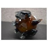 VTG Art Glass Dog in Hat | Murano Style | 9.5" x 4" x 5"