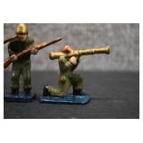 VTG Lot of 5 Lead Toy Soldiers | Hand Poured and Painted | 1.75" tall