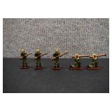 VTG Lot of 5 Lead Toy Soldiers | Hand Poured and Painted | 1.75"tall