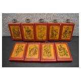 VTG Lot of 9 Decoupage Fairytale Character Wall Hangers | Hand Made | 4" x 2.5"