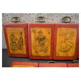 VTG Lot of 9 Decoupage Fairytale Character Wall Hangers | Hand Made | 4" x 2.5"