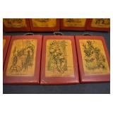 VTG Lot of 9 Decoupage Fairytale Character Wall Hangers | Hand Made | 4" x 2.5"