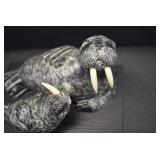 VTG Soapstone Walruses Figure | 7" x 4.5"