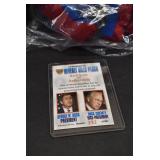 Lot of 3 George W. Bush Dick Cheney Collectible Bears and Certificate | Beverly Hills Plush | No.292 | 8" x 4"