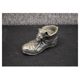 Small Pewter Dog in Shoe | Little Gallery Hallmark | No One Else Can Fill Your Shoes Figure | 2"