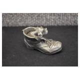 Small Pewter Dog in Shoe | Little Gallery Hallmark | No One Else Can Fill Your Shoes Figure | 2"