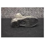 Small Pewter Dog in Shoe | Little Gallery Hallmark | No One Else Can Fill Your Shoes Figure | 2"