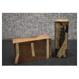 VTG Lot of 2 Print Blocks | Buffalo and Native American Profile | 2.5" x 1.5" and .75" x 2.5"