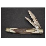VTG Two Blade Pocket Knife | Old Timer | White Handle | Closed 3.25"
