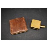 VTG lot of 2 Compact and Ashtray | Snakeskin and Gold | Compact 2.75" x 2.5" Ashtray 1.5" x 1.5"