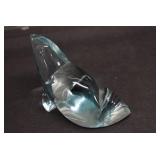 Lot of 2 Crystal Animal Paperweights | Seal and Dolphin | 4" x 2" x 1.5"