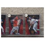 Lot of 11 1997 Pinnacle Certified Red Baseball Cards in Hard Cases | Hunter Palmer White Klesko & More