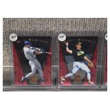 Lot of 11 1997 Pinnacle Certified Red Baseball Cards in Hard Cases | Hunter Palmer White Klesko & More