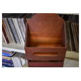 Lot of 8 Shop Made Wooden Decor Items | Magazine rack, Sign, Wagon, Rocking Chair, Shelf and More