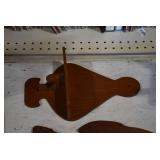 Lot of 8 Shop Made Wooden Decor Items | Magazine rack, Sign, Wagon, Rocking Chair, Shelf and More