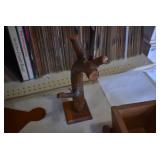 Lot of 8 Shop Made Wooden Decor Items | Magazine rack, Sign, Wagon, Rocking Chair, Shelf and More