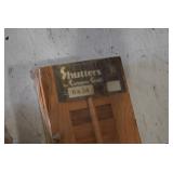 Lot of 3 Shutters and Wall Pockets | Wood Shutters 6"x24" | Wall Pockets 8.5" x 10" x 4"