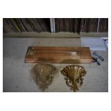 Lot of 3 Shutters and Wall Pockets | Wood Shutters 6"x24" | Wall Pockets 8.5" x 10" x 4"