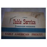 NOS 7 Pc. Early American Prescut Table Service Set | Anchor Hocking | 700/719