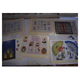 VTG Lot of 6 Paper Toy Cut-Outs | Dolls, Game, Teepee, and House | 14.5" x 11.5"