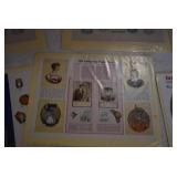 VTG Lot of 6 Paper Toy Cut-Outs | Dolls, Game, Teepee, and House | 14.5" x 11.5"