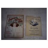 VTG Lot of 2 Piano Sheet Music | The Glider and When I Hear a Syncopated Tune | Ziegfeld Follies 1918