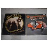 VTG Lot of 2 Outlaws "Hurry Sundown" Record and Stoneground Flat Out Records