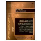 Set of 7 DC Overpower Comic Gaming Cards | Superman Action Cards | Mission: | Might Over Mind