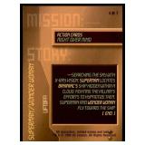 Set of 7 DC Overpower Comic Gaming Cards | Superman Action Cards | Mission: | Might Over Mind